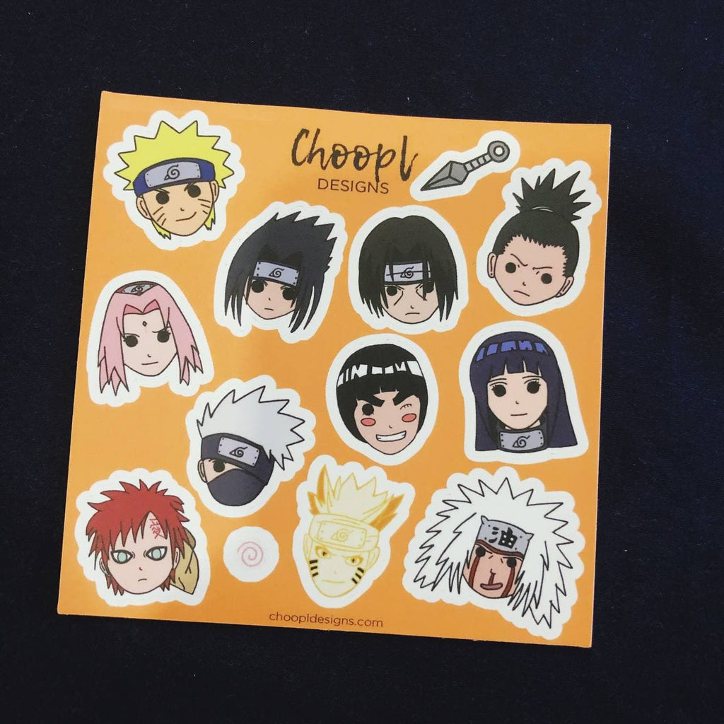 Naruto Sticker Sheet - 13 Stickers