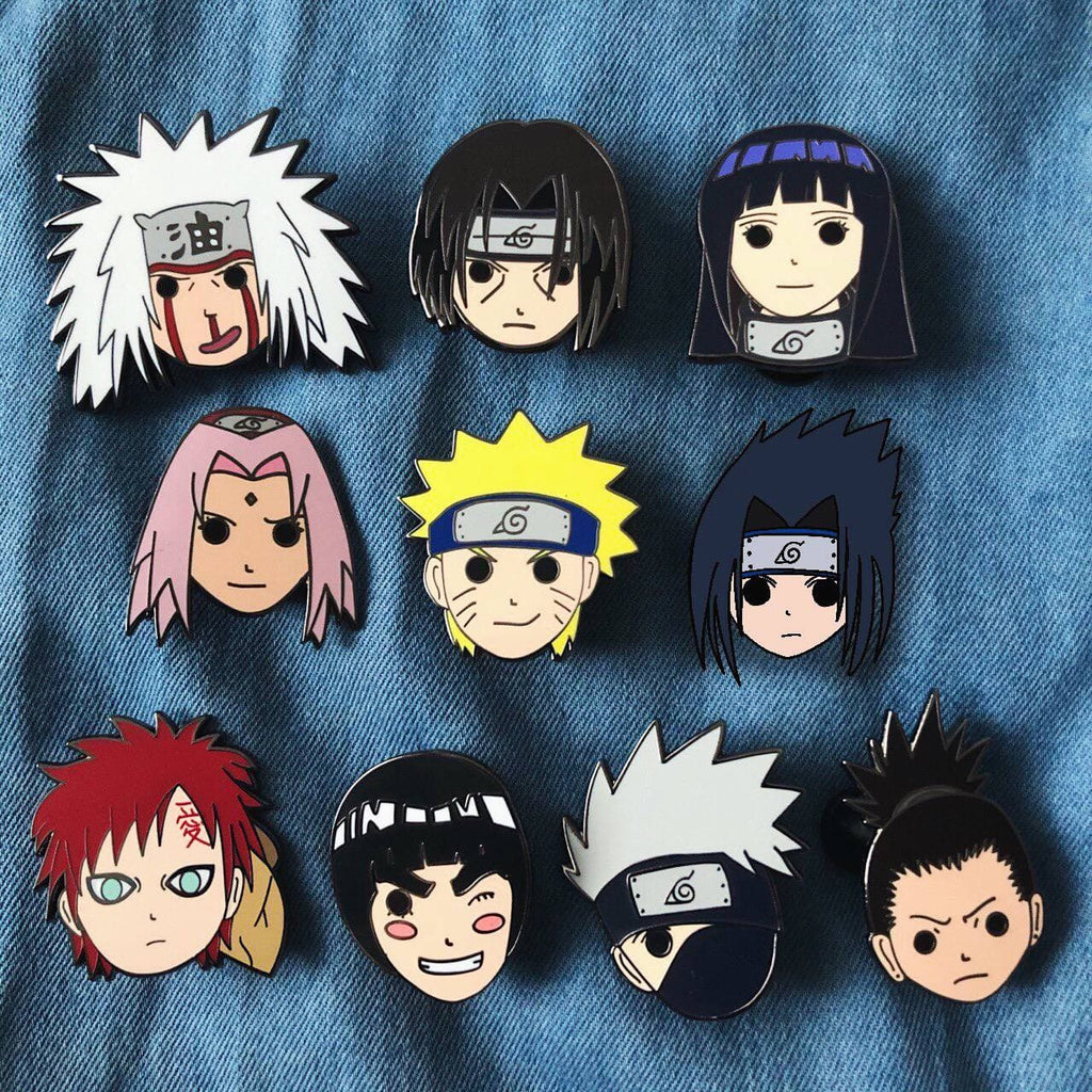 Entire Naruto Collection - 10 Hard Enamel Pins - FREE SHIPPING