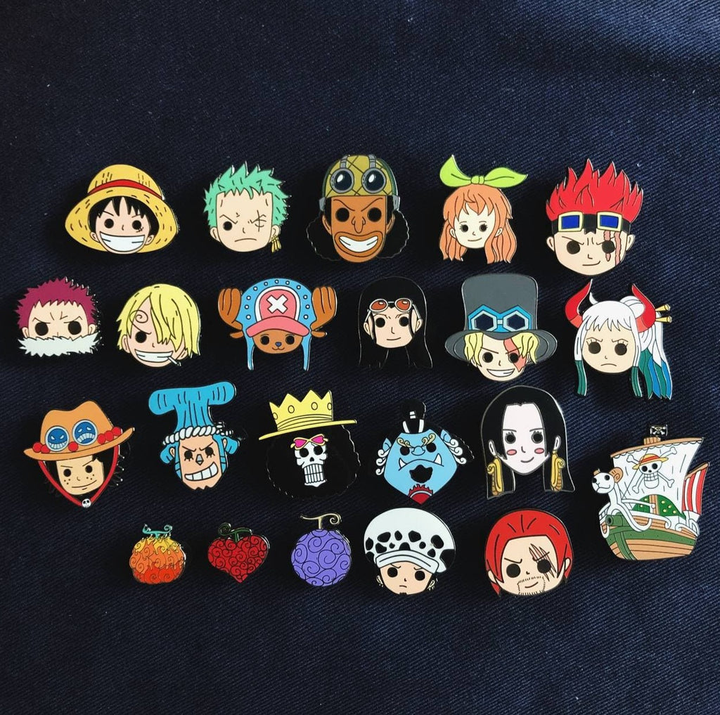 FULL One Piece Collection Set of 22 Hard Enamel Pins - FREE SHIPPING