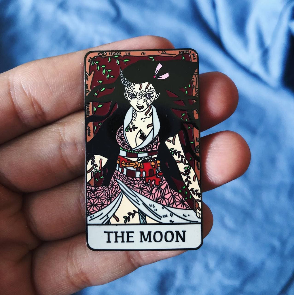 Nezuko Demon Slayer Hard Enamel Pin - Tarot: The Moon