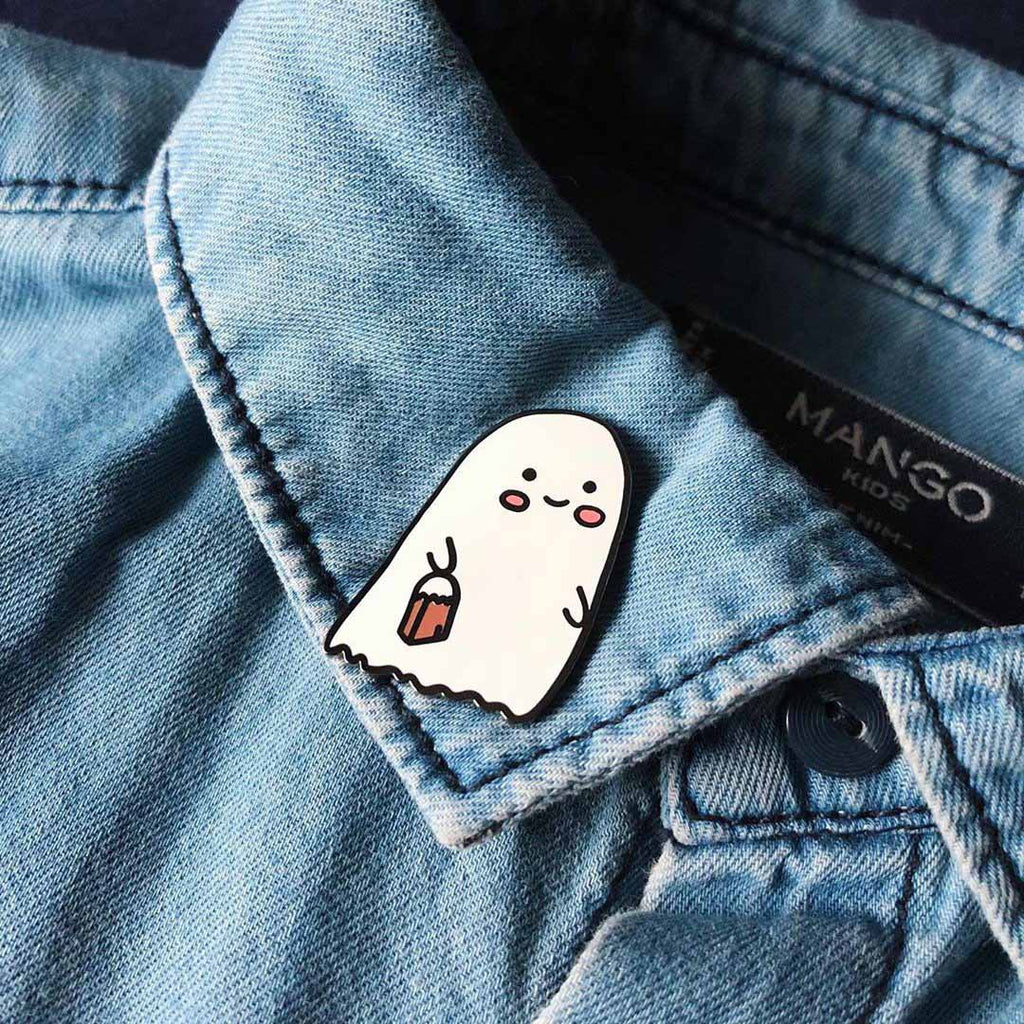 Happy Ghost Enamel Pin