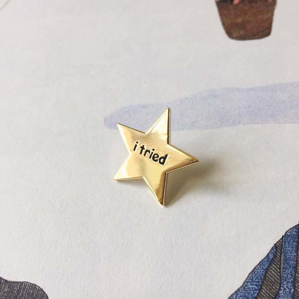 I tried Gold Star Meme Hard Enamel Pin