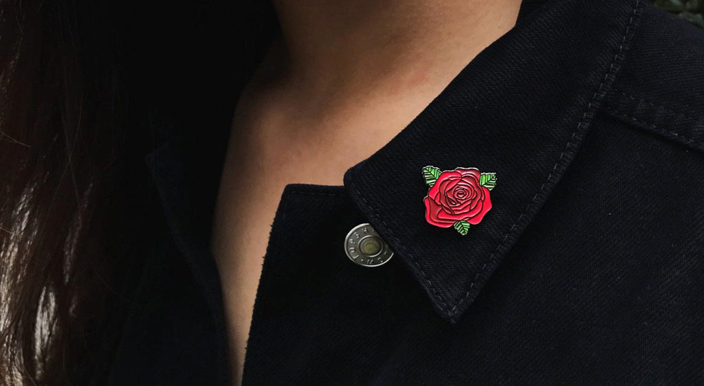 Choopl Designs Red Rose Enamel Pin