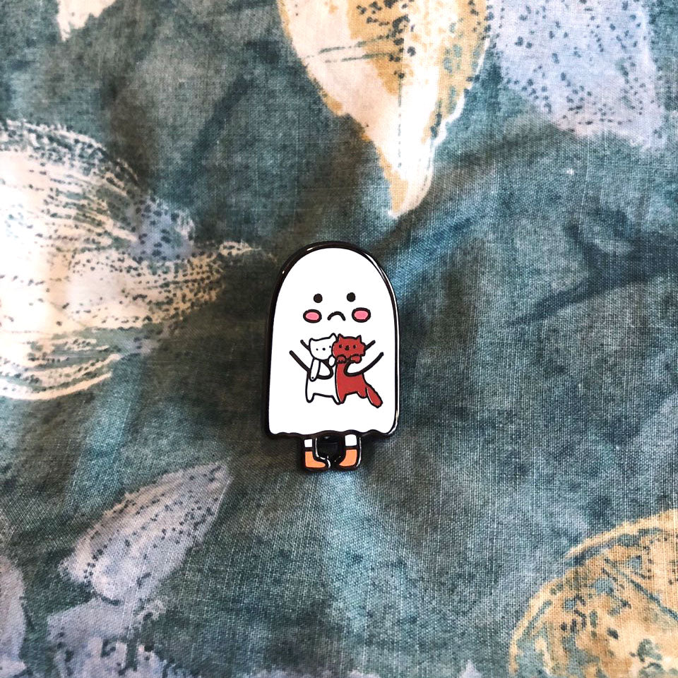 Scared Ghost Hard Enamel Pin
