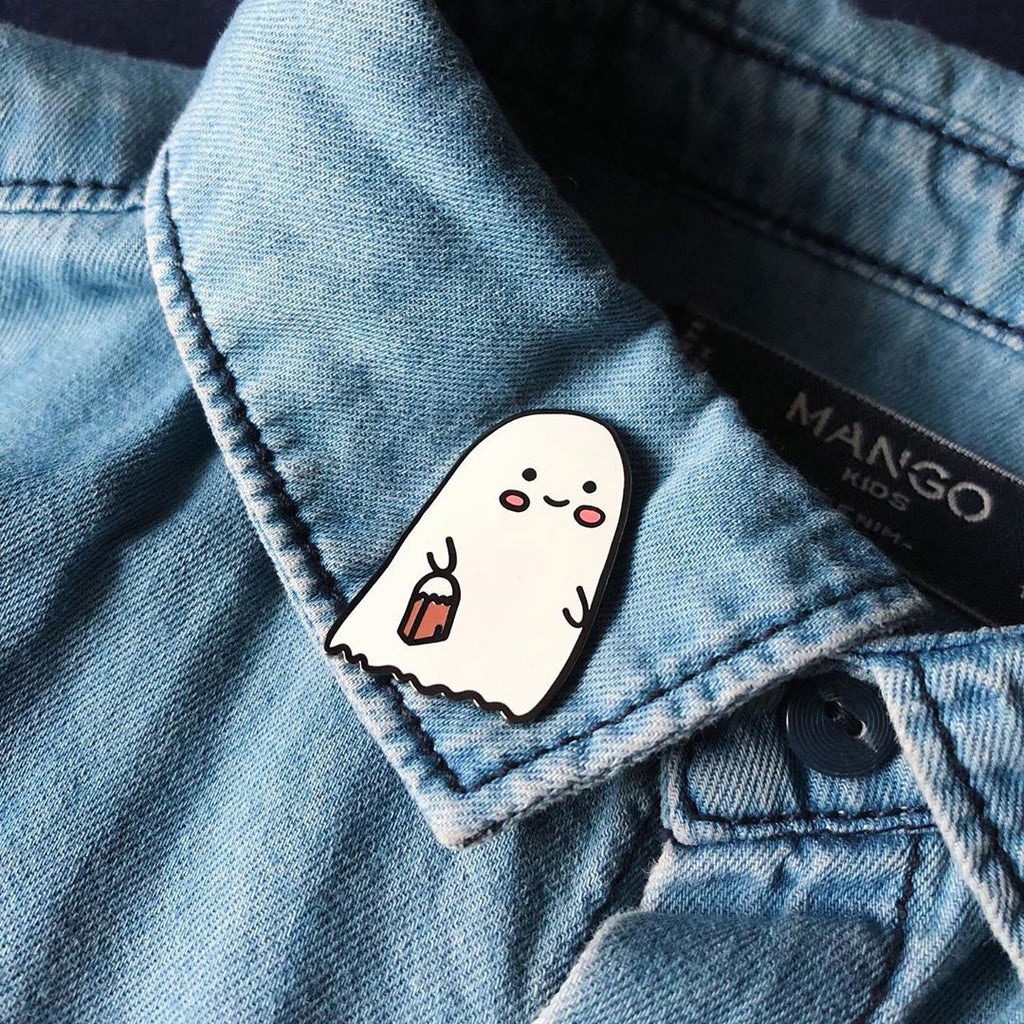 Happy Ghost Hard Enamel Pin