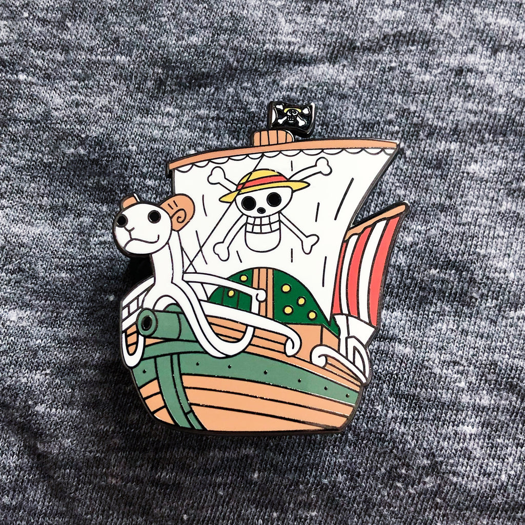 Going Merry and Monkey D. Luffy Enamel Pin Set