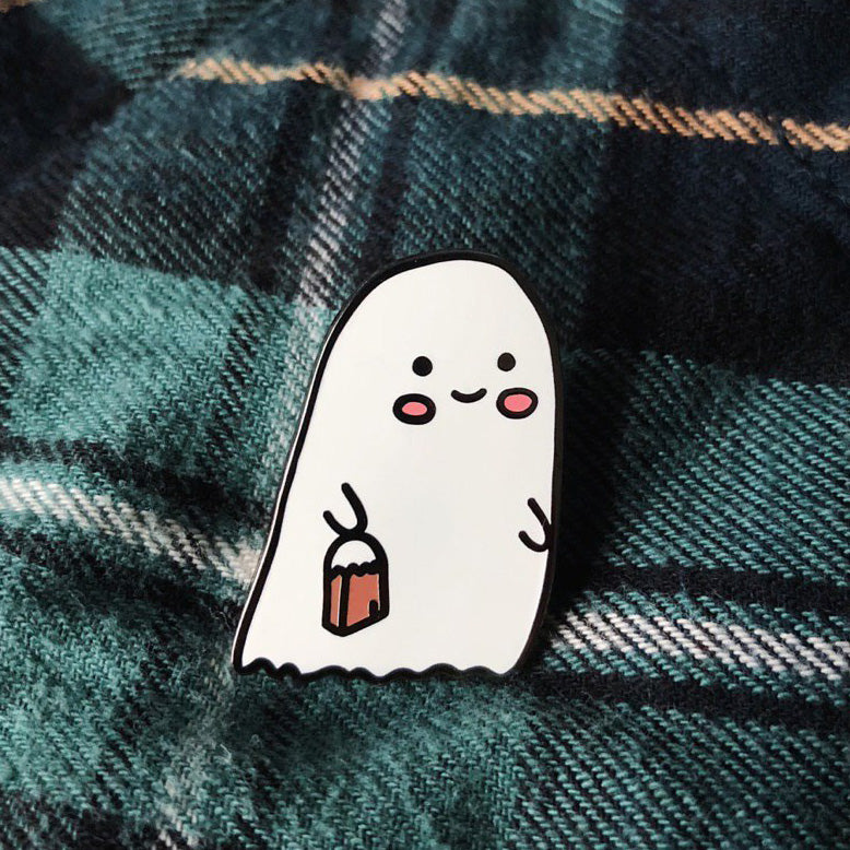 Happy Ghost Hard Enamel Pin