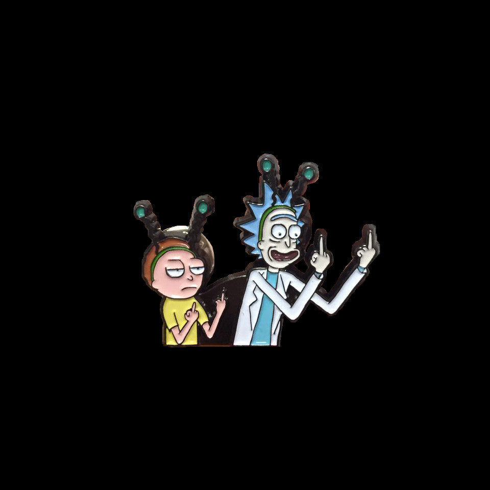 Rick and Morty Middle Finger Enamel Pin