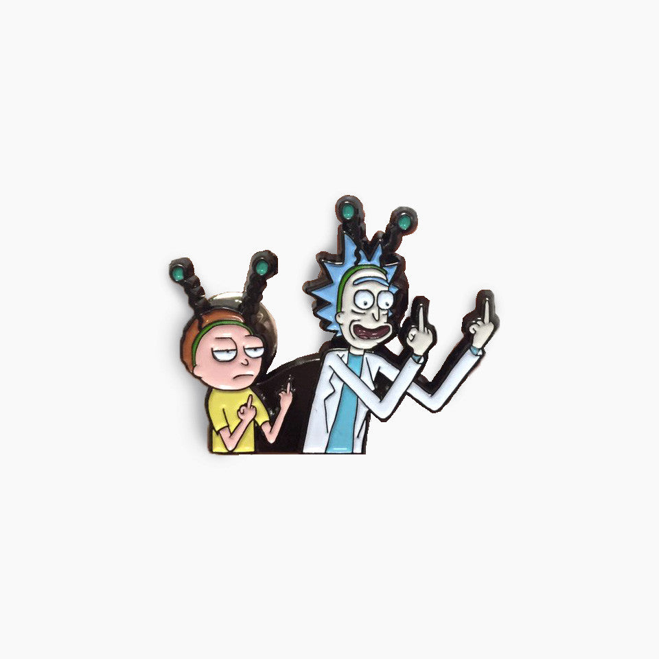 Rick and Morty Middle Finger Enamel Pin