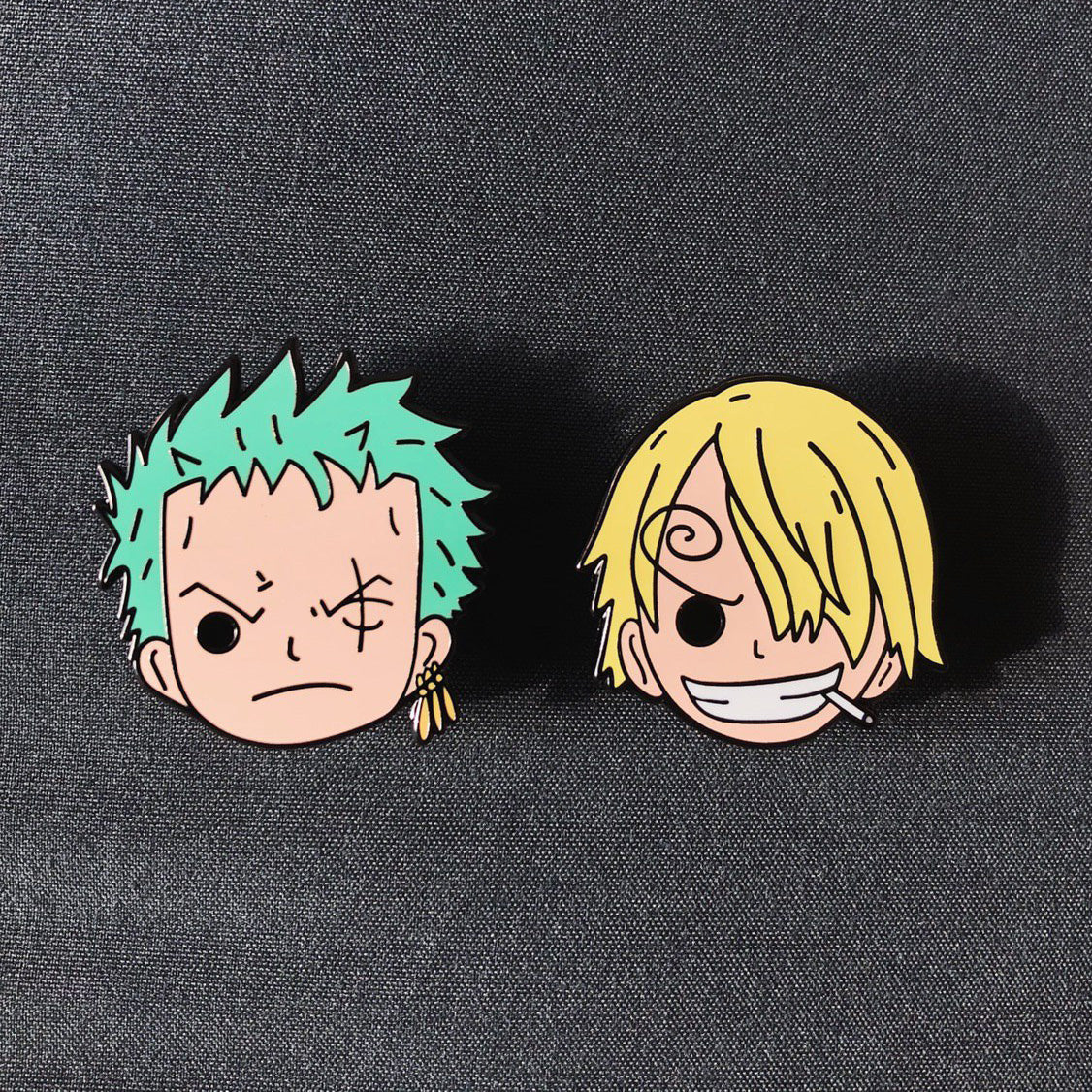 Roronoa Zoro and Sanji Enamel Pin Set of 2 | Choopl Designs