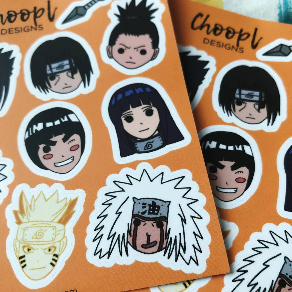Naruto Sticker Sheet - 13 Stickers