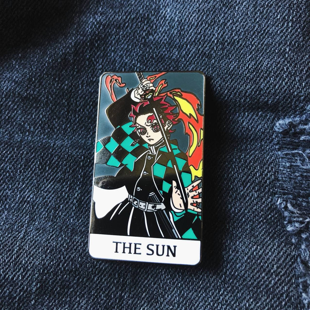 Tanjiro Demon Slayer Hard Enamel Pin - Tarot: The Sun