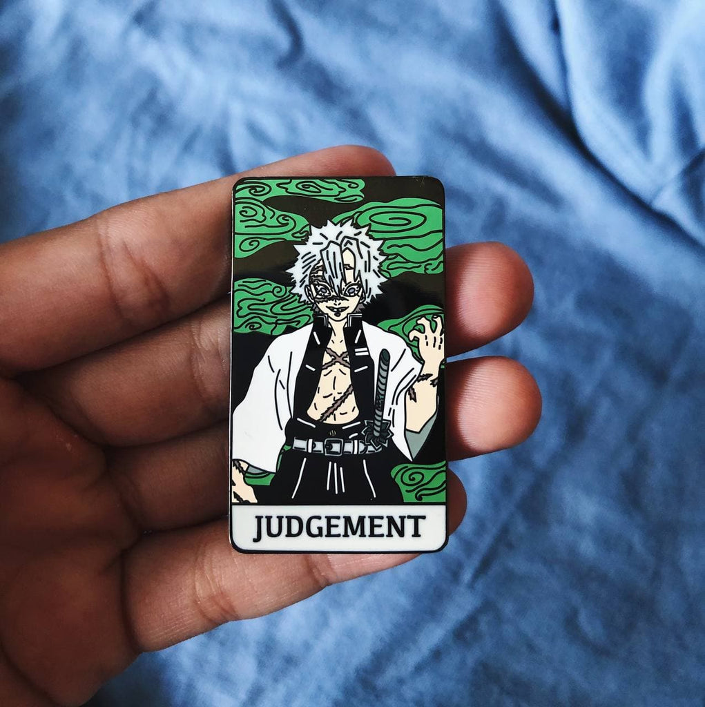 Sanemi Wind Hashira Demon Slayer Hard Enamel Pin - Tarot: Judgement