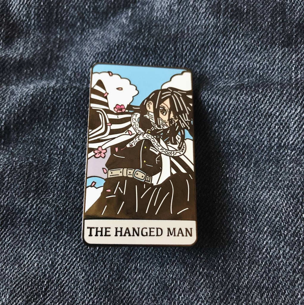 Obanai Serpant Hashira Demon Slayer Hard Enamel Pin - Tarot: The Hanged Man