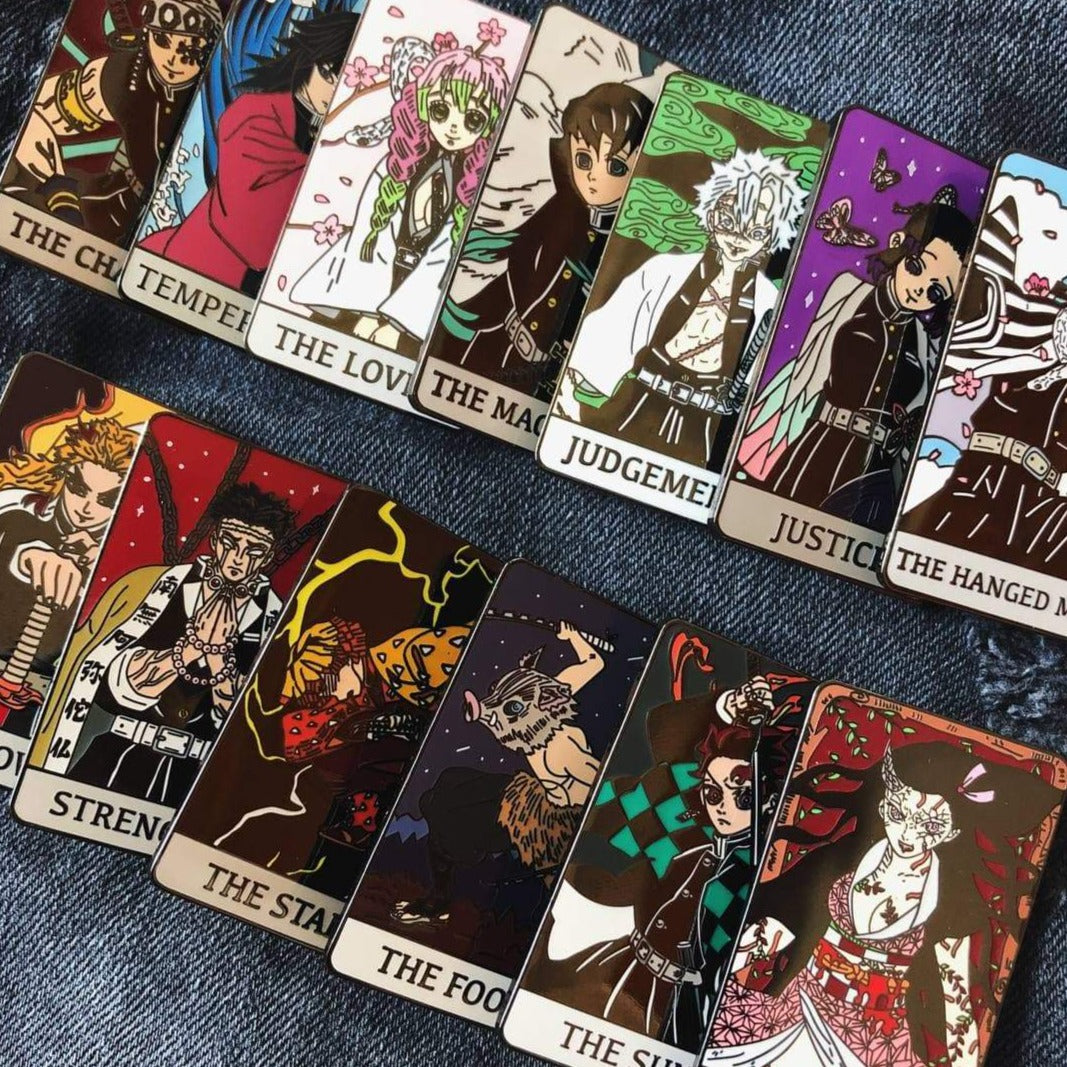 Just a taste of my Demon Slayer collection Follow my pin journey insta  @Adrenochromepins. I'm a collector, not currently a creator. : r/EnamelPins